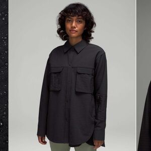 Lululemon Grid Fleece Hiking Overshirt Black size 4